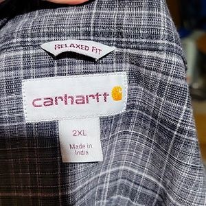 Men's 2XL relax fit Gray Carhartt casual dress shirt.